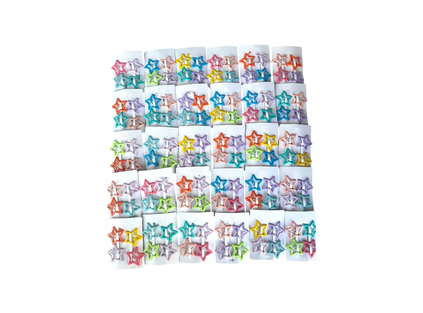 30lu Karışık Yıldız Figürlü Renk Yan Toka Set