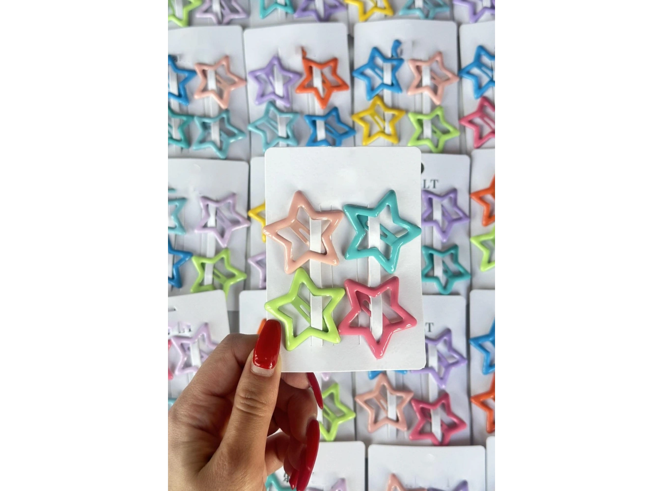 30lu Karışık Yıldız Figürlü Renk Yan Toka Set