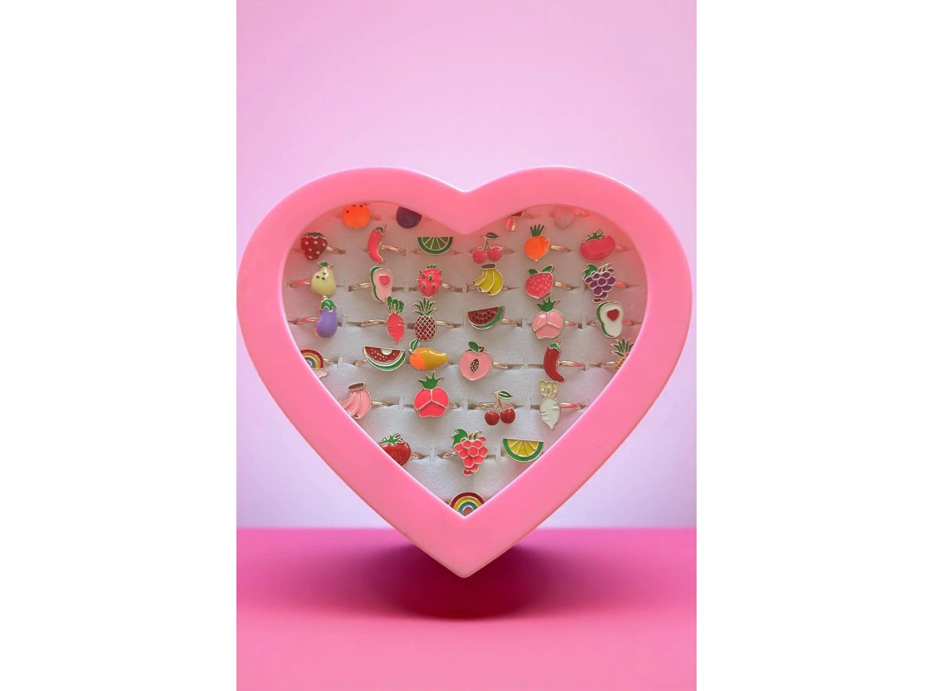 36lı Karışık Renk Karışık Figürlü Ayarlanabilir Çocuk Yüzük Set