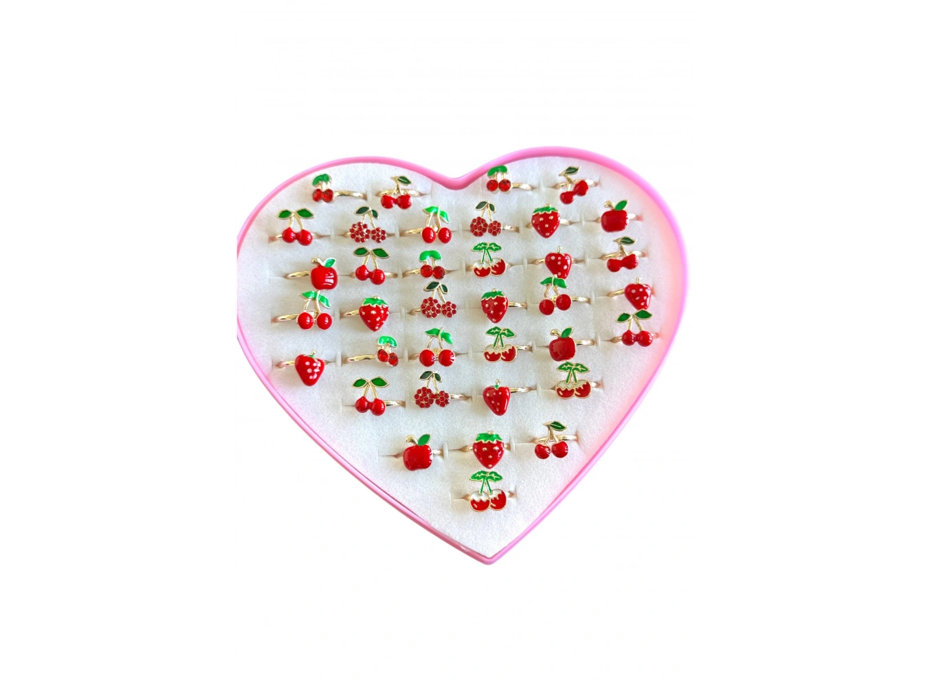 36lı Karışık Renk Karışık Figürlü Ayarlanabilir Çocuk Yüzük Set