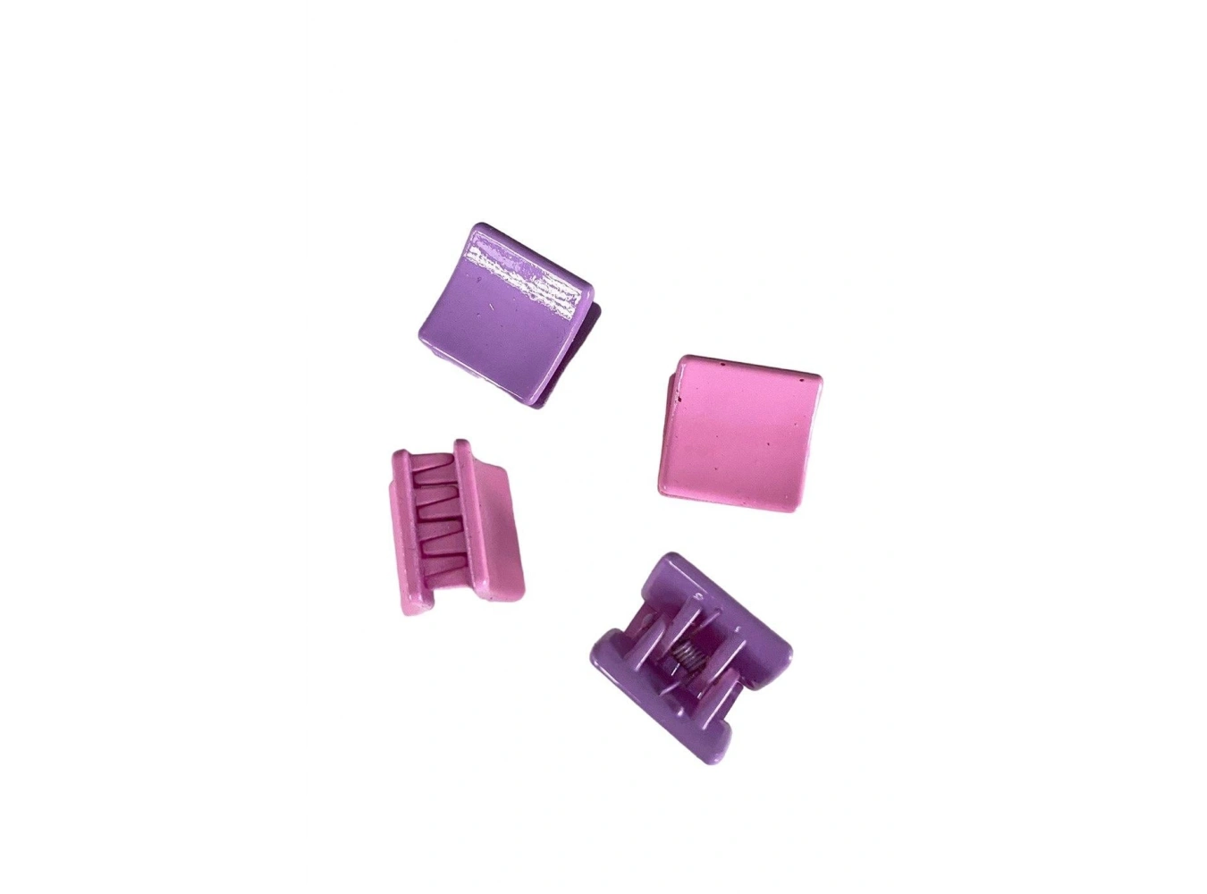 4lü Karışık Renk Küçük Mandal Toka Set