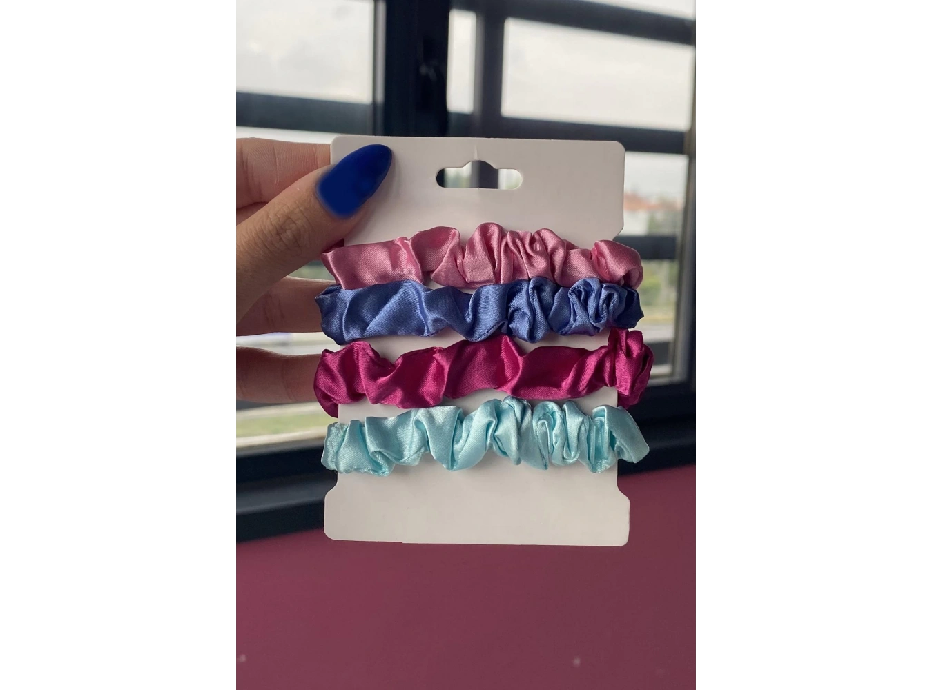 4lu Karışık Renk Saten Simit Toka