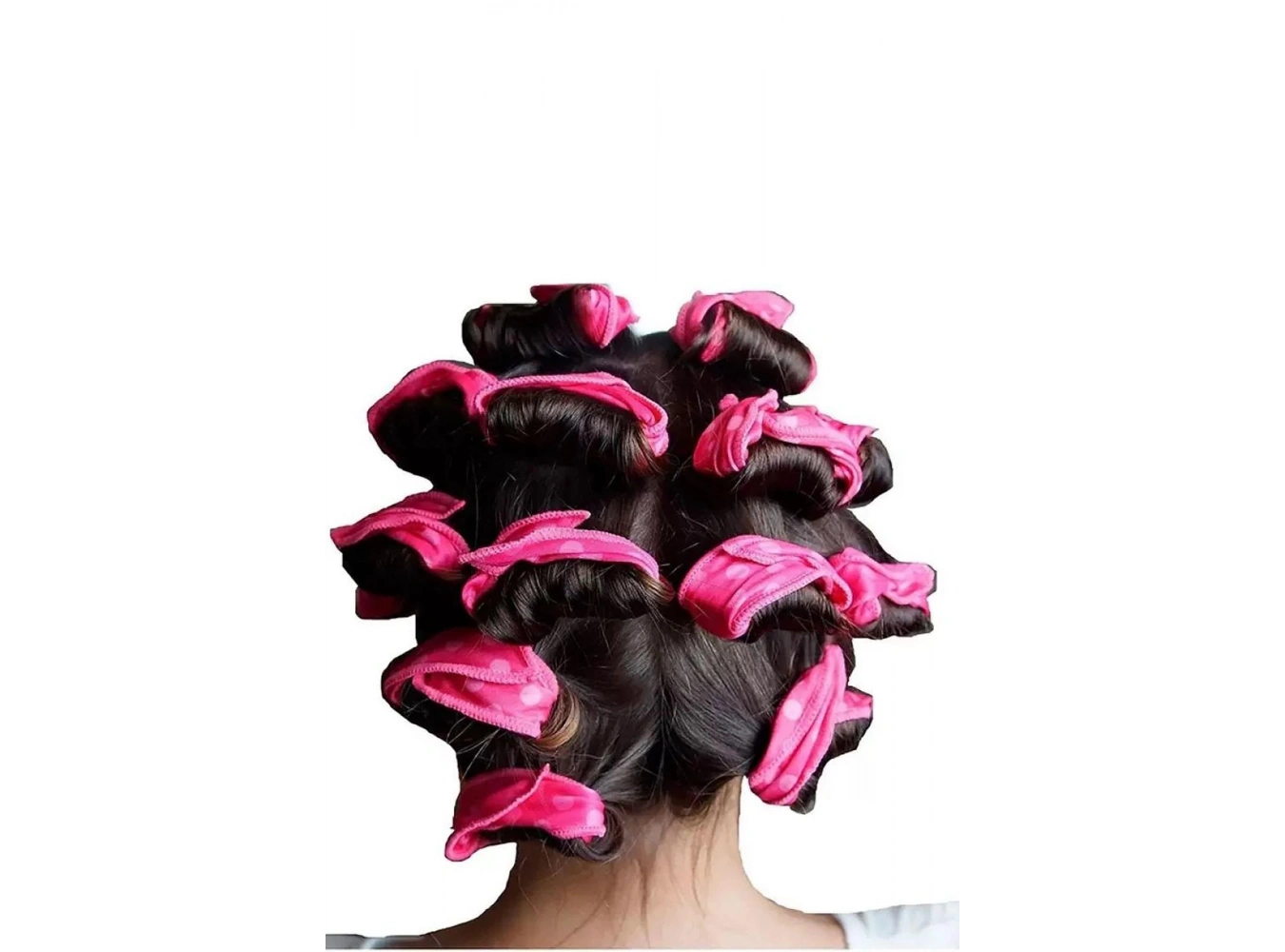 4lü Pembe Renk Isısız Saç Şekillendirici Saç Sosisi