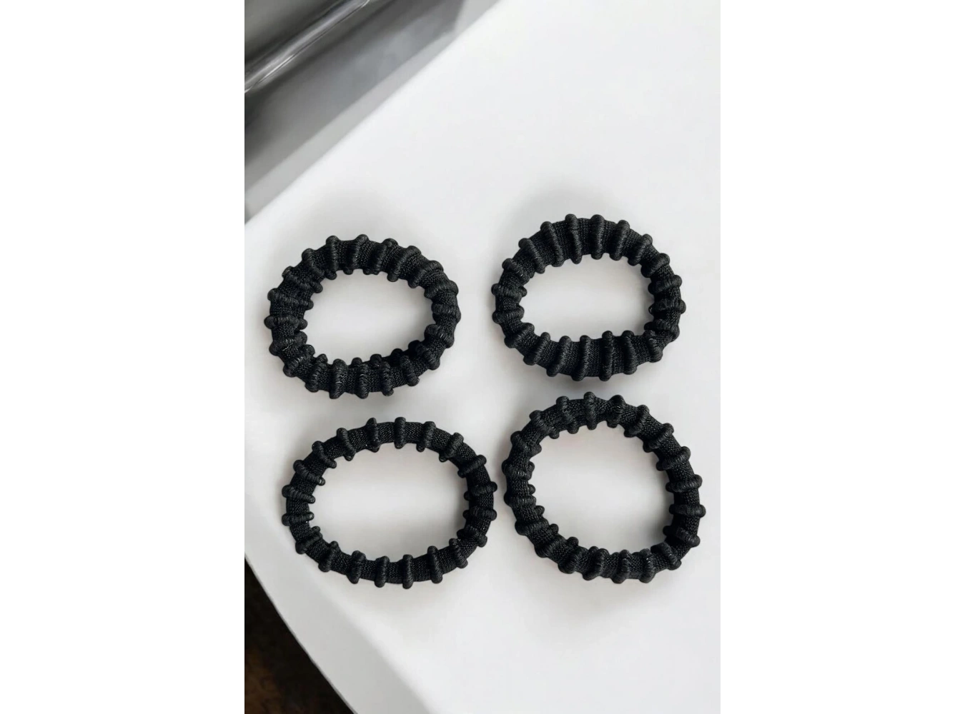 4lü Siyah Renk Lastik Toka