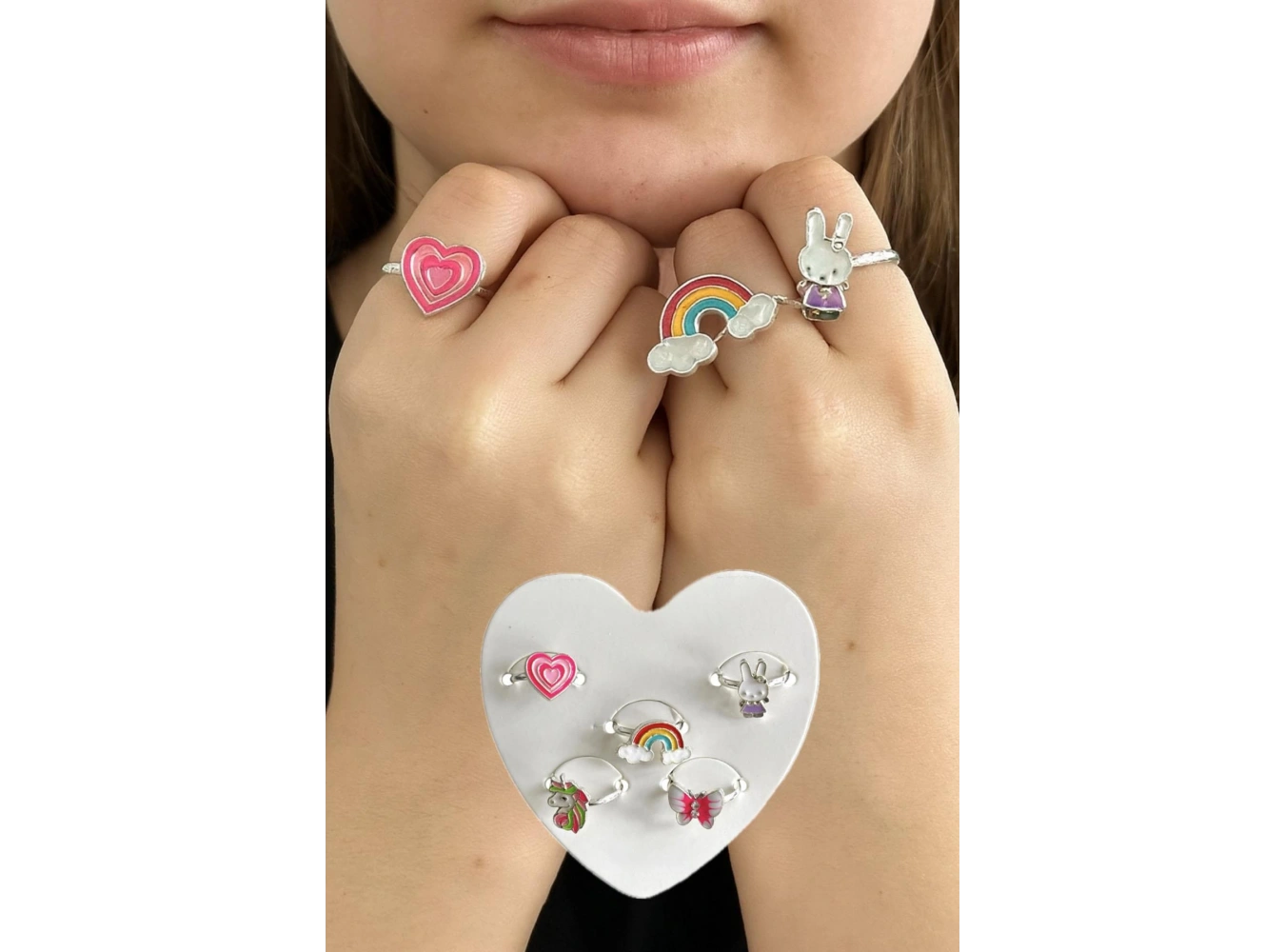 5li Karışık Figürlü Çocuk Yüzük Set