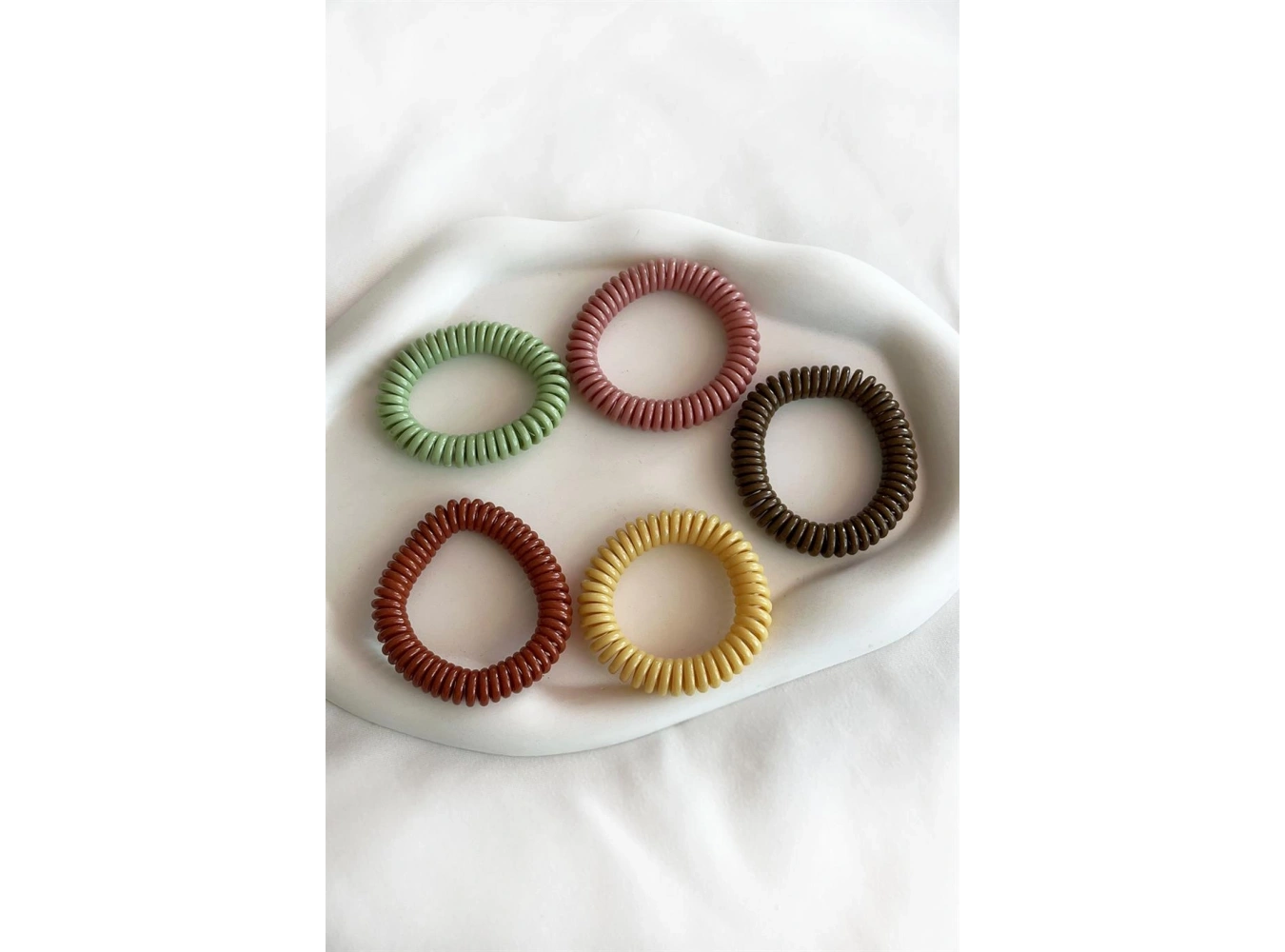 5lı Karışık Renk Helezon Lastik Toka