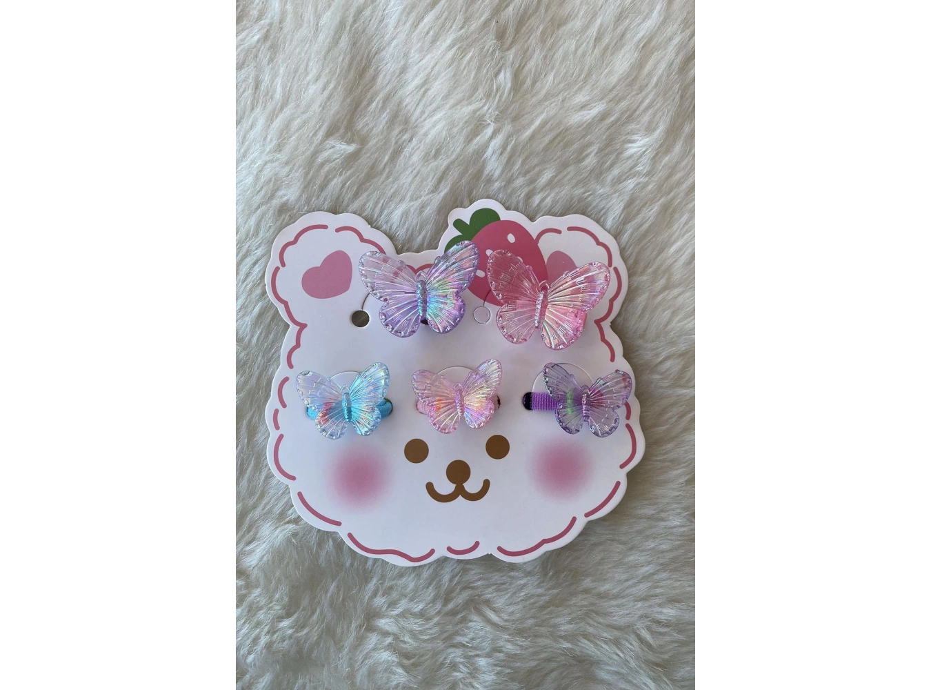 5li Karışık Renk Kelebek Figürlü Toka Set