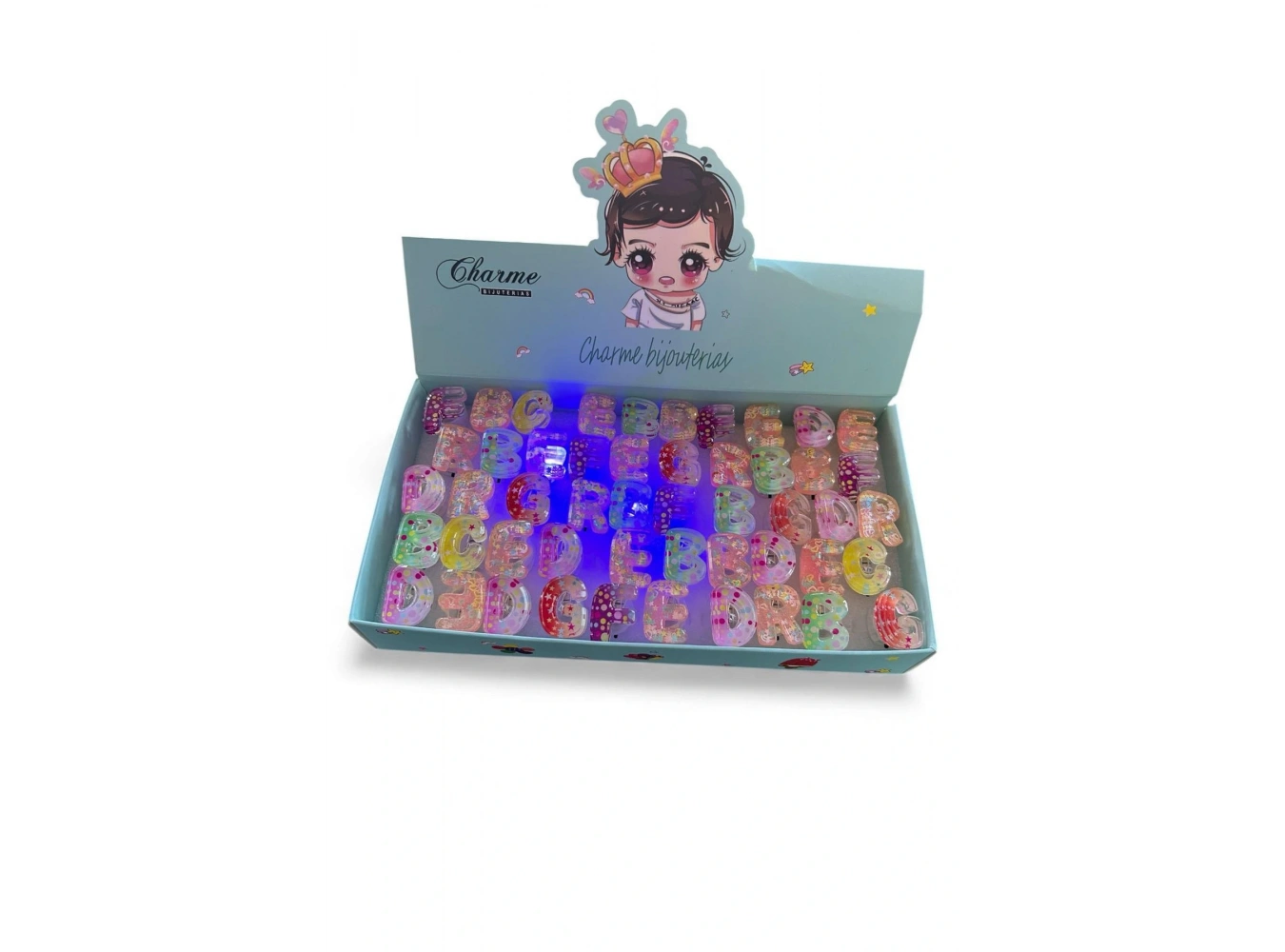 50 Adet Karışık Figürlü Işıklı Yüzük Set