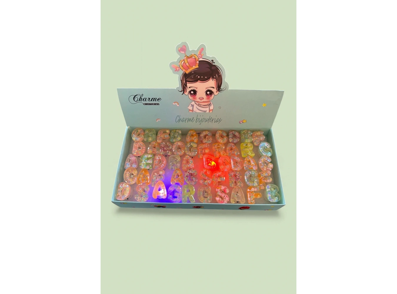 50 Adet Karışık Figürlü Işıklı Yüzük Set