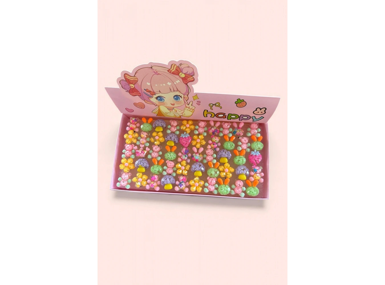 50 Adet Karışık Figürlü Işıklı Yüzük Set