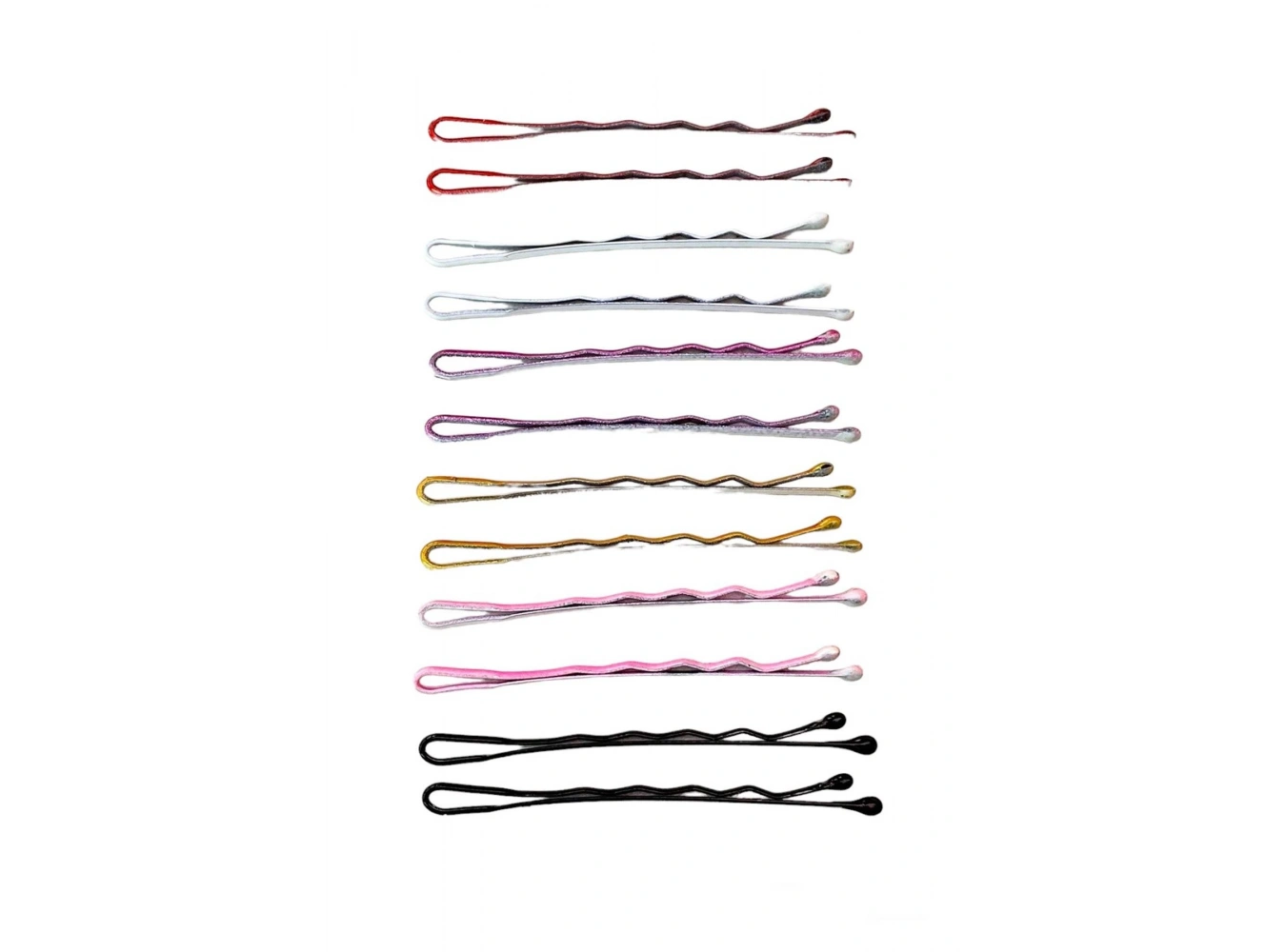 6 Çift Karışık Renk Tel Toka Set