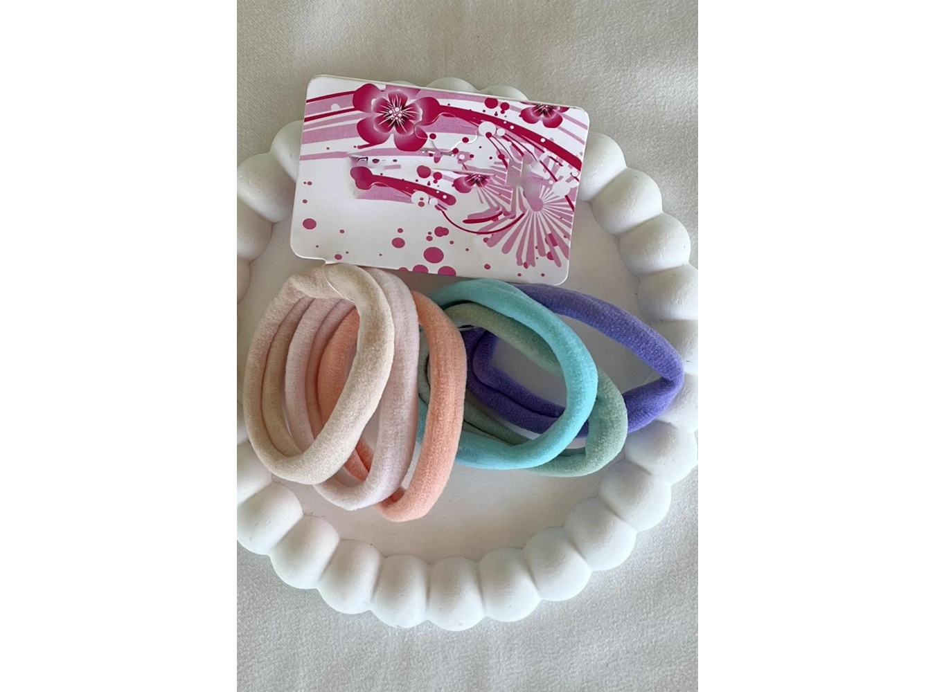 6lı Karışık Renk Havlu Lastik Toka