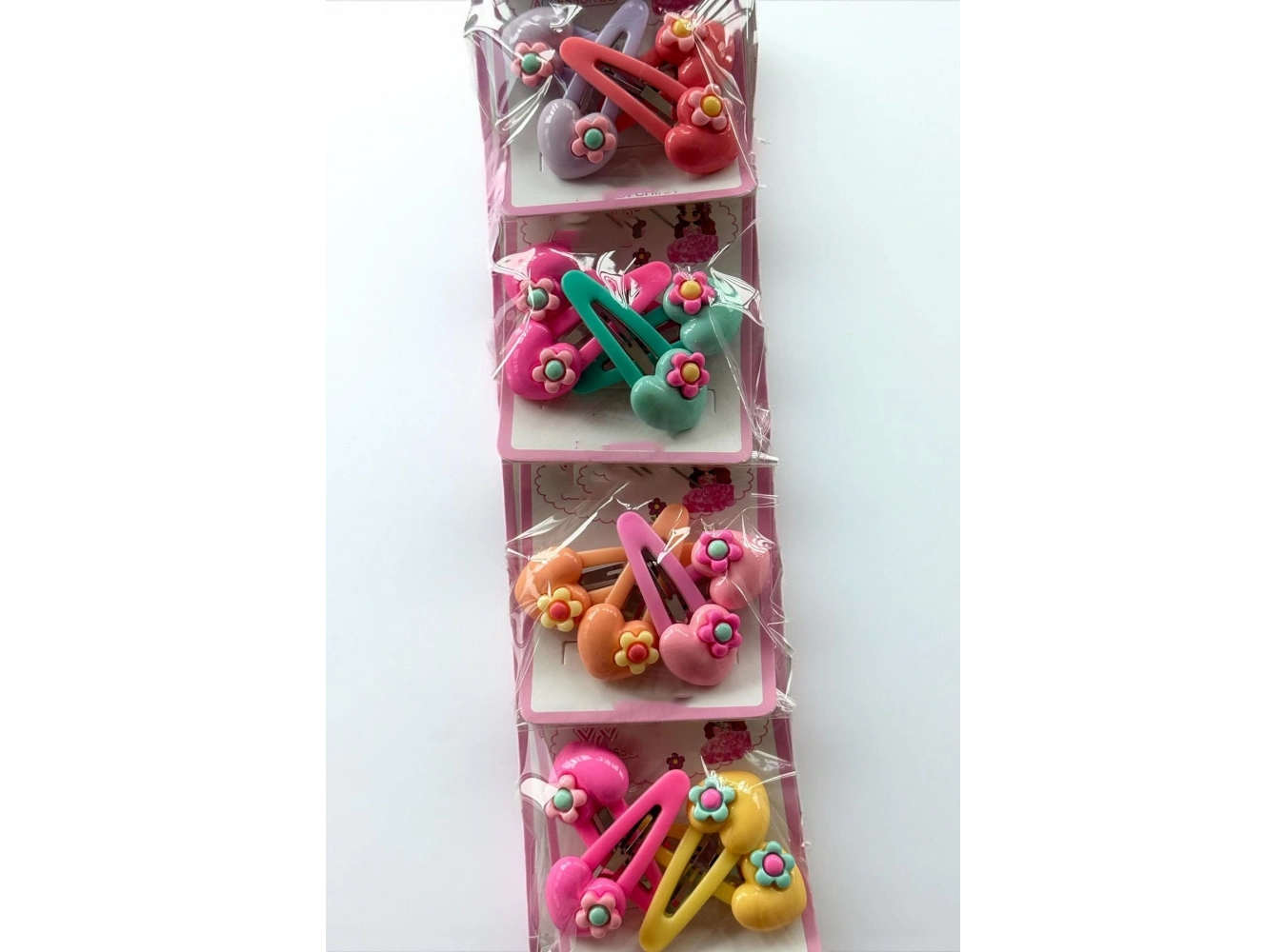 6lı Karışık Renk Kalp Figürlü Yan Toka Set