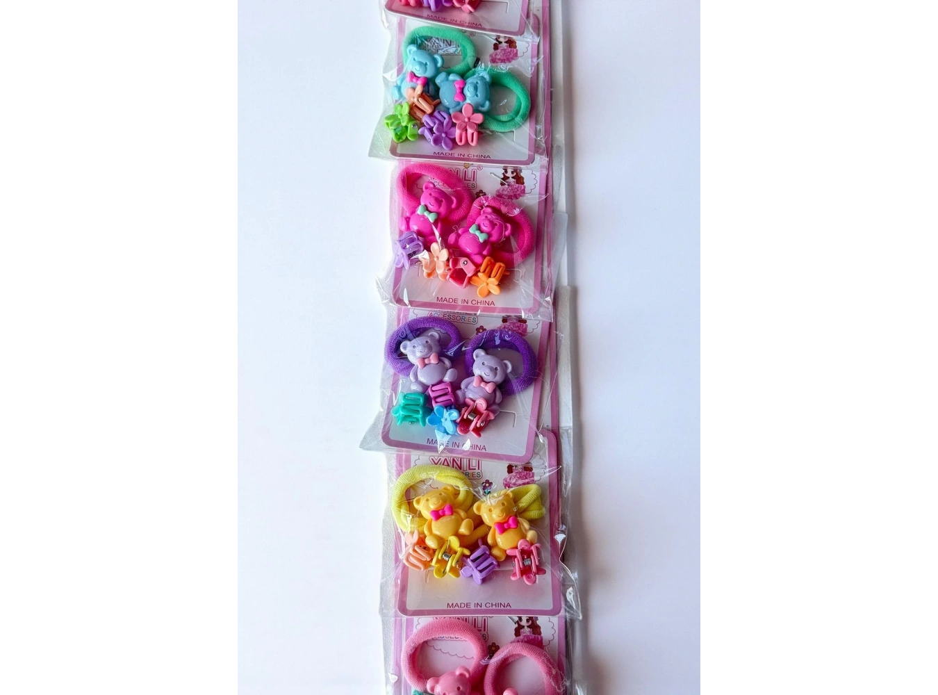 6lı Karışık Renk Karışık Figürlü Lastik Toka Ve Mandal Toka Set