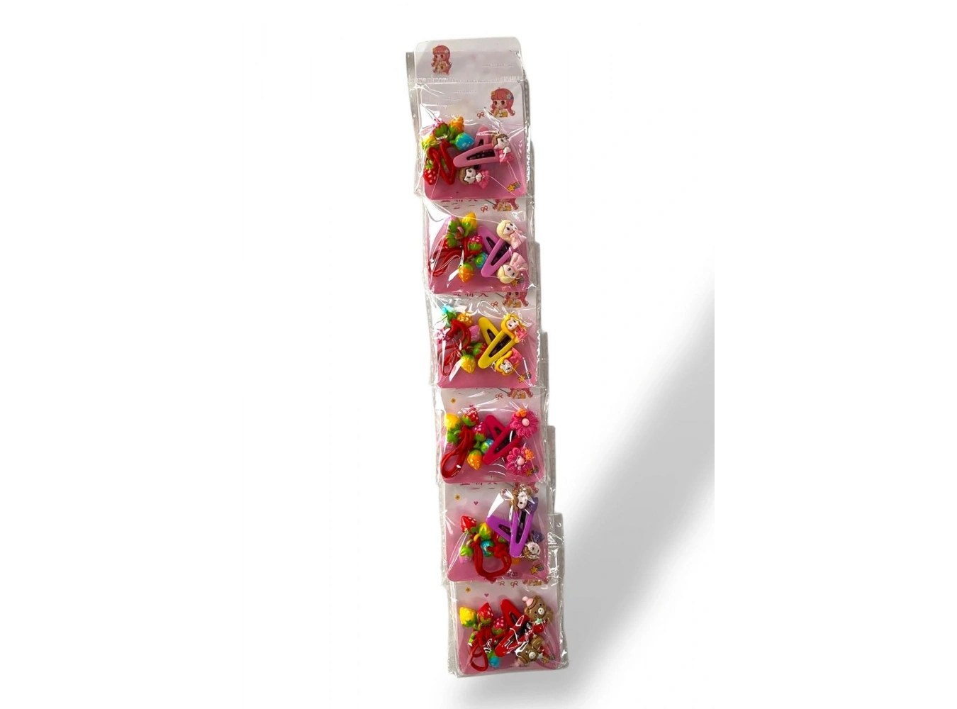 6lı Karışık Renk Karışık Figürlü Lastik Ve Yan Toka Set