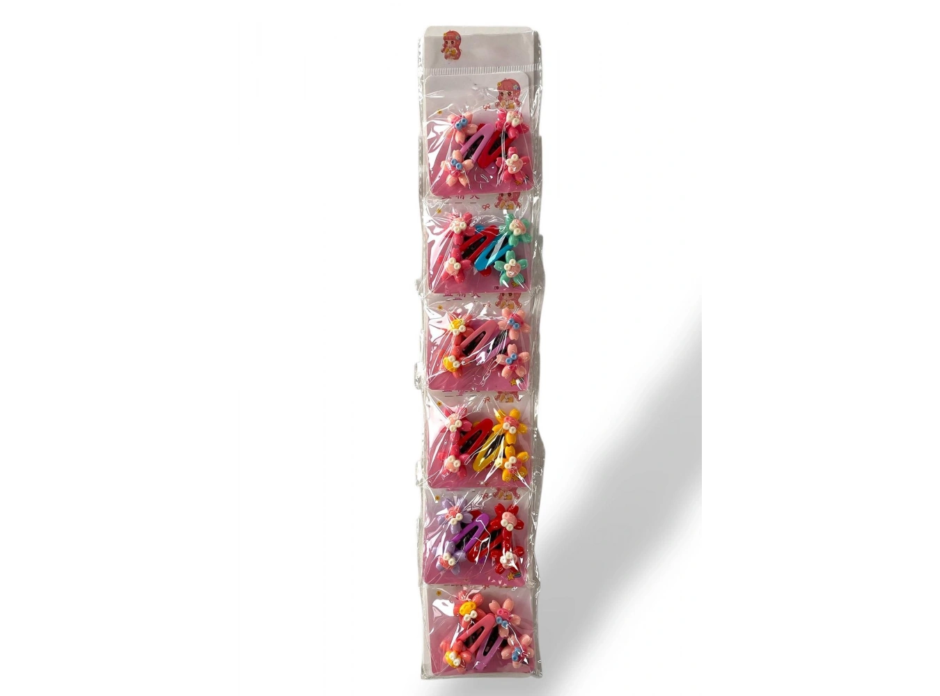 6lı Karışık Renk Karışık Figürlü Yan Toka Set