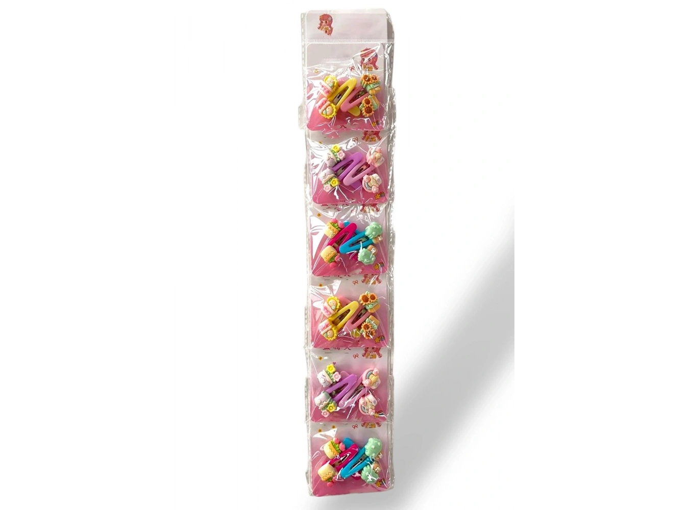 6lı Karışık Renk Karışık Figürlü Yan Toka Set