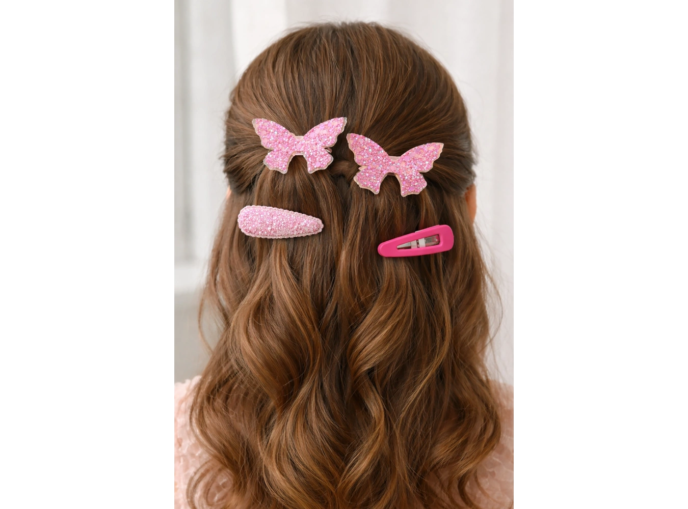 6lı Karışık Renk Kelebek Figürlü Yan Toka Set