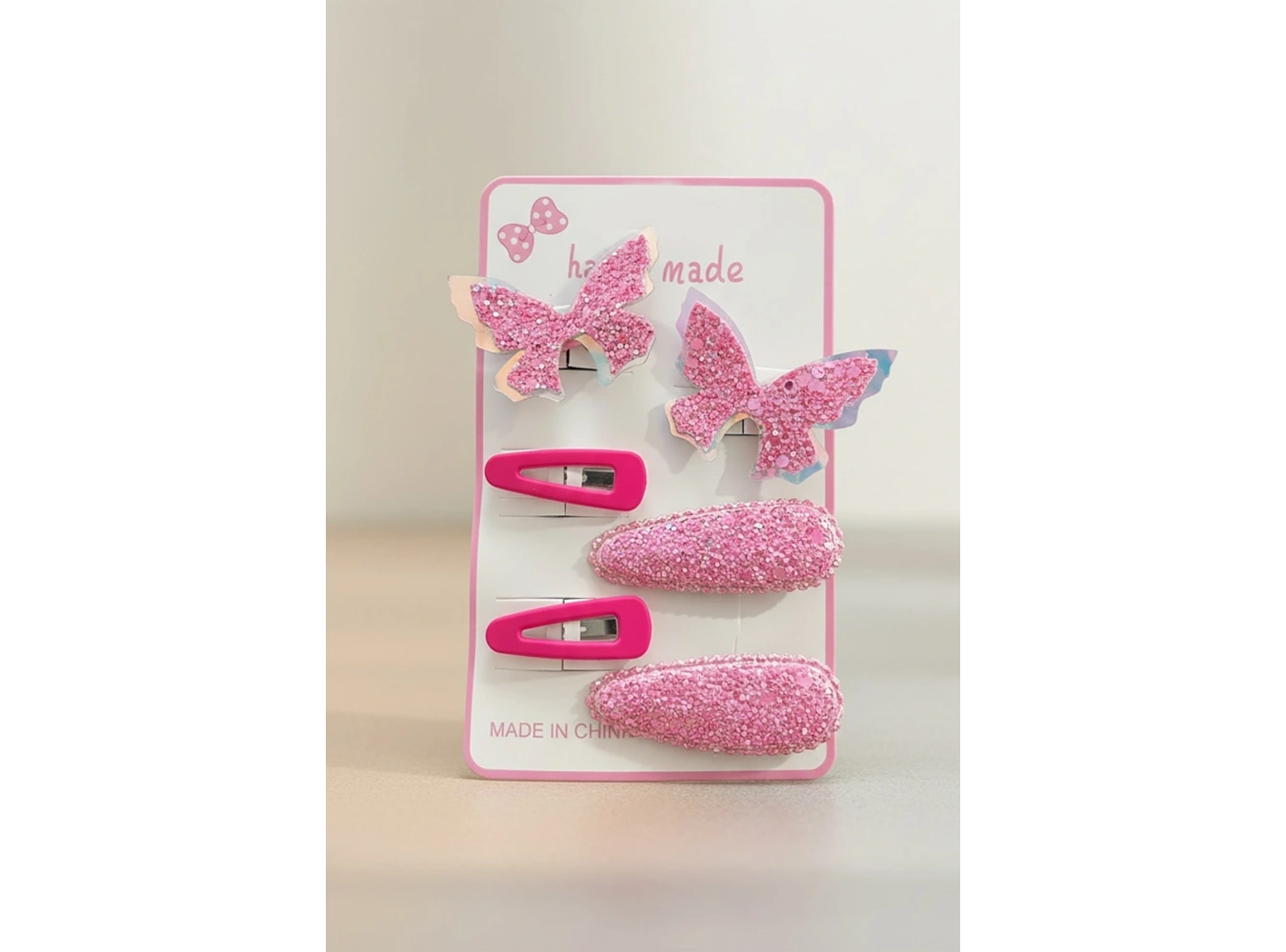 6lı Karışık Renk Kelebek Figürlü Yan Toka Set