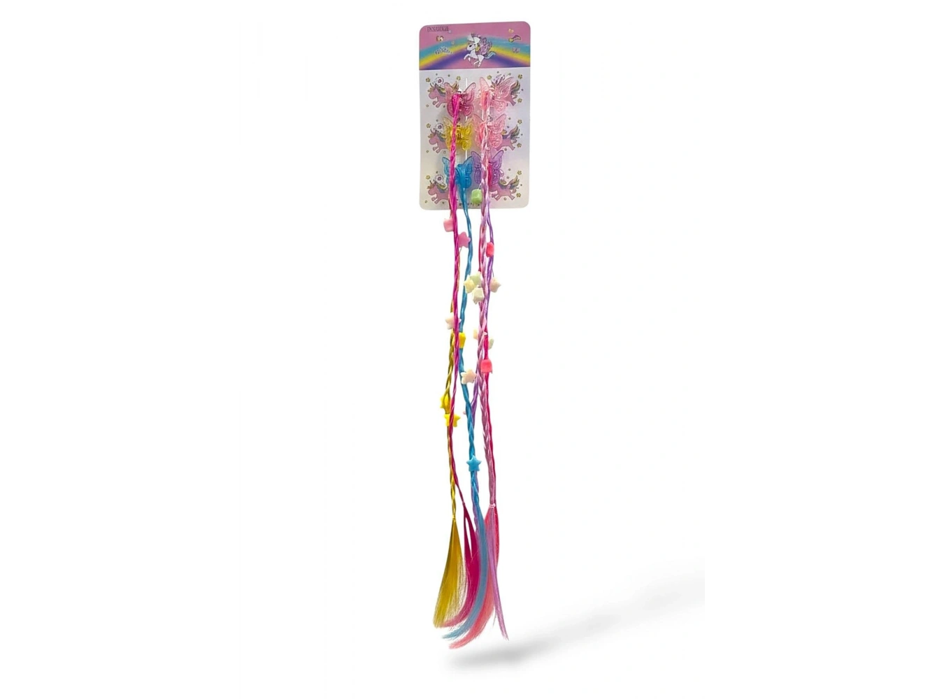 6lı Karışık Renk Kelebek Ve Yıldız Figürlü Çocuk Mini Mandal Toka Set