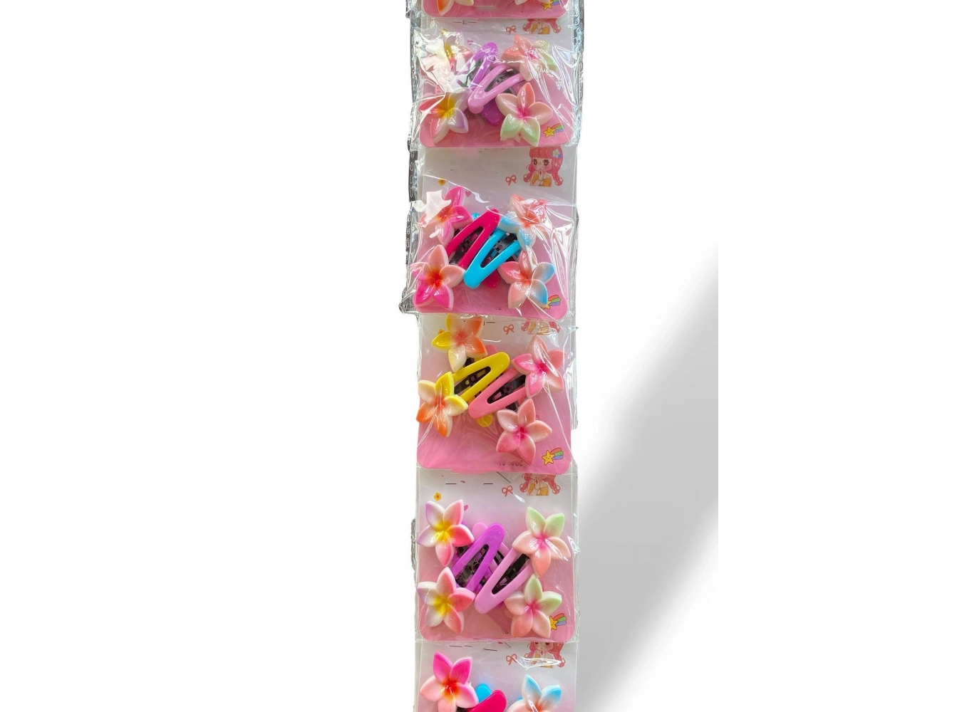 6lı Karışık Renk Lotus Figürlü Yan Toka Set