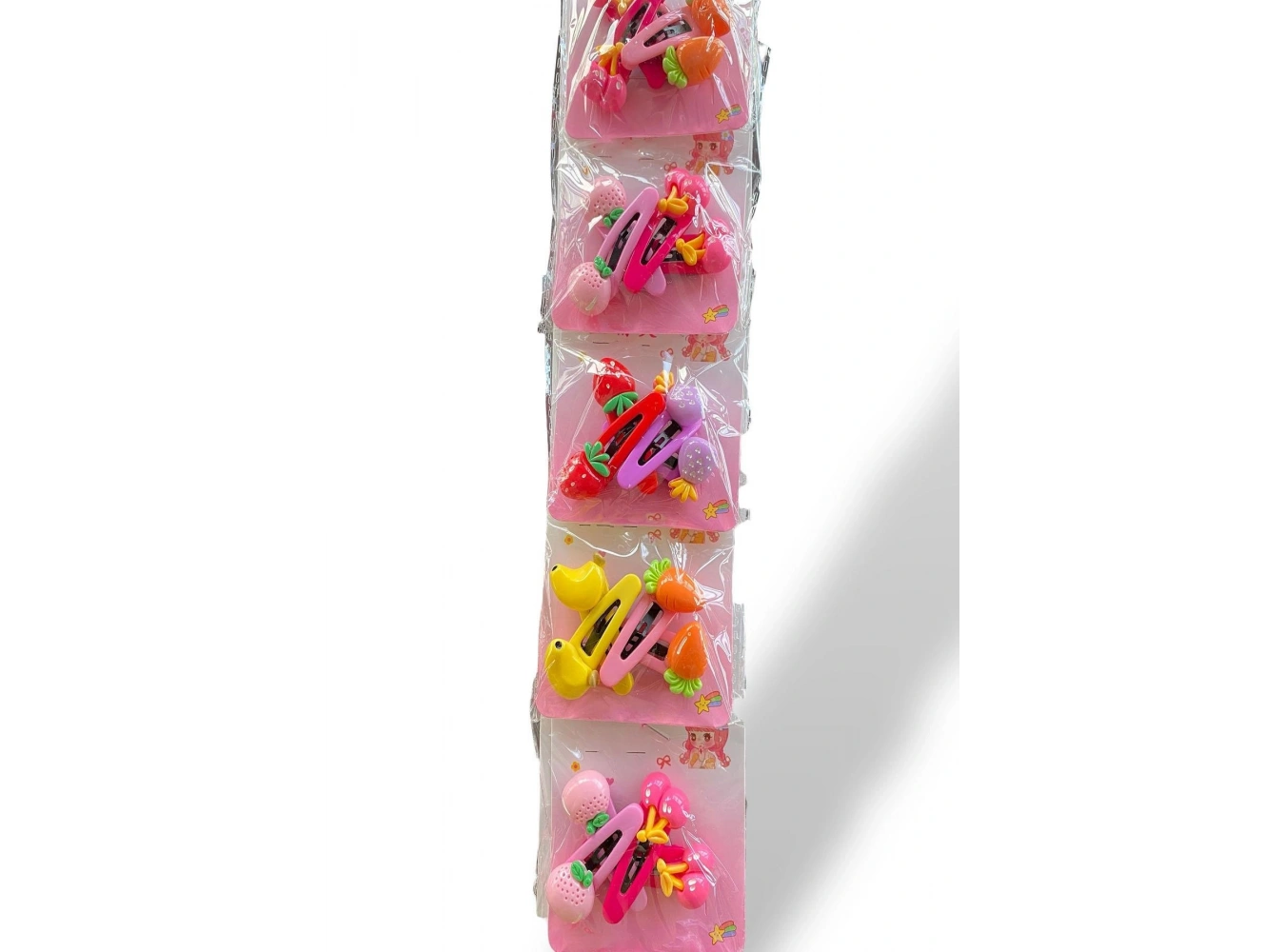 6lı Karışık Renk Meyve Figürlü Yan Toka Set