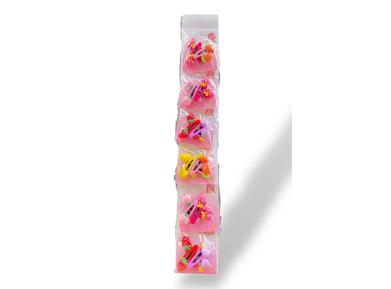 6lı Karışık Renk Meyve Figürlü Yan Toka Set