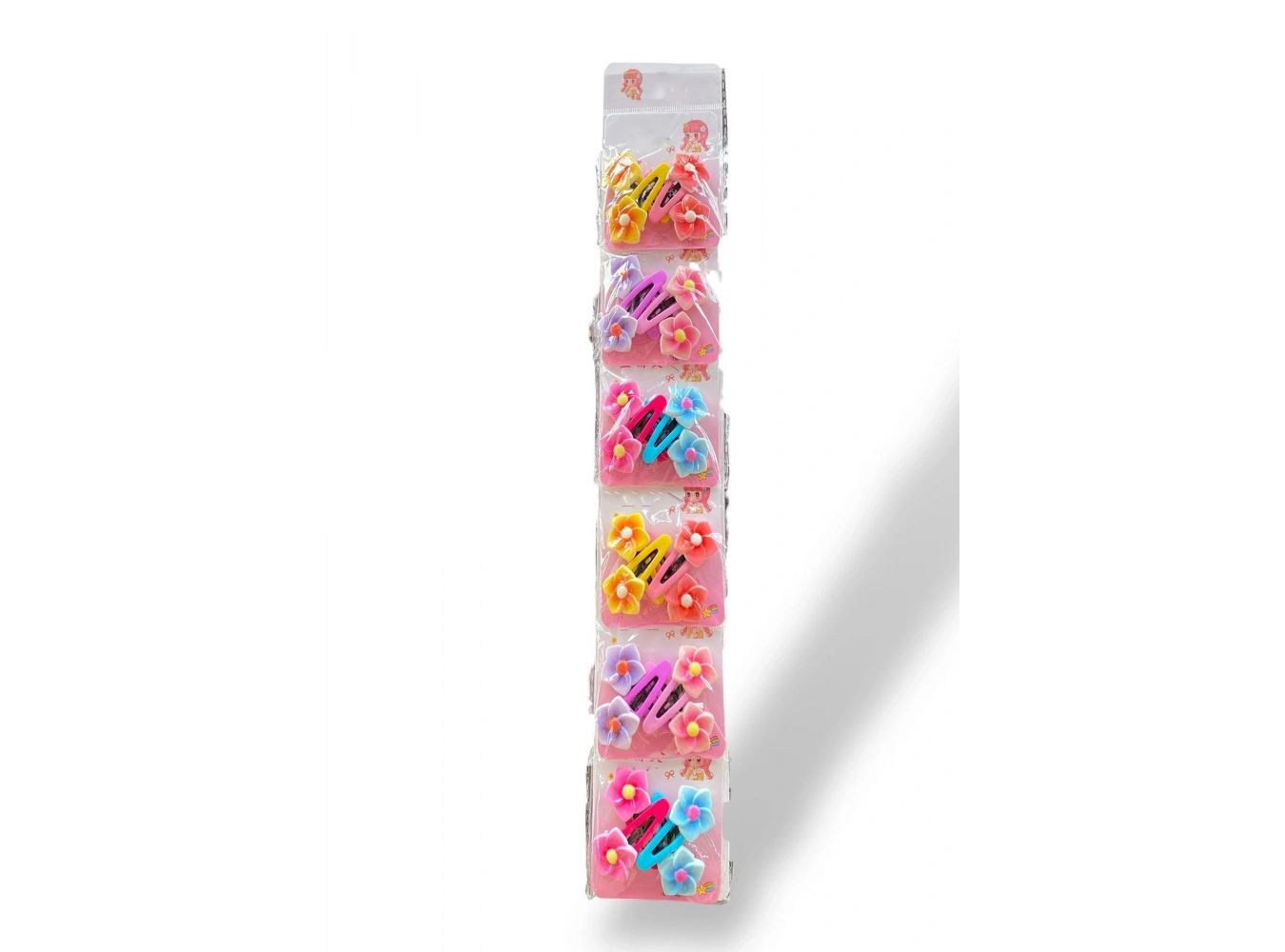 6lı Karışık Renk Papatya Figürlü Yan Toka Set