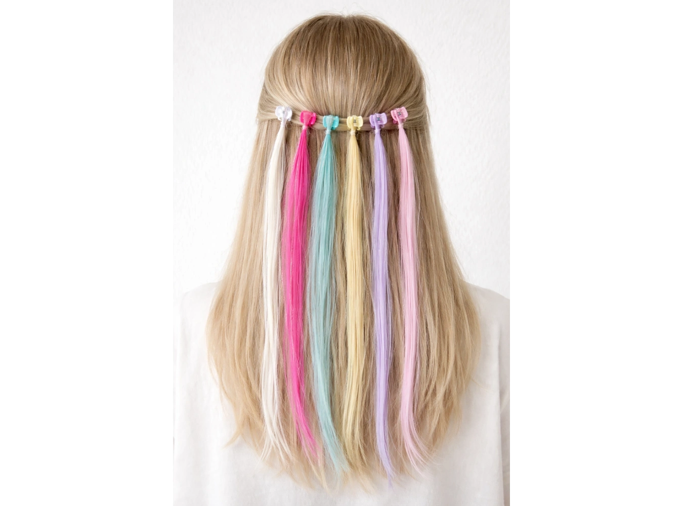 6lı Karışık Renk Saç Detaylı Mandal Toka