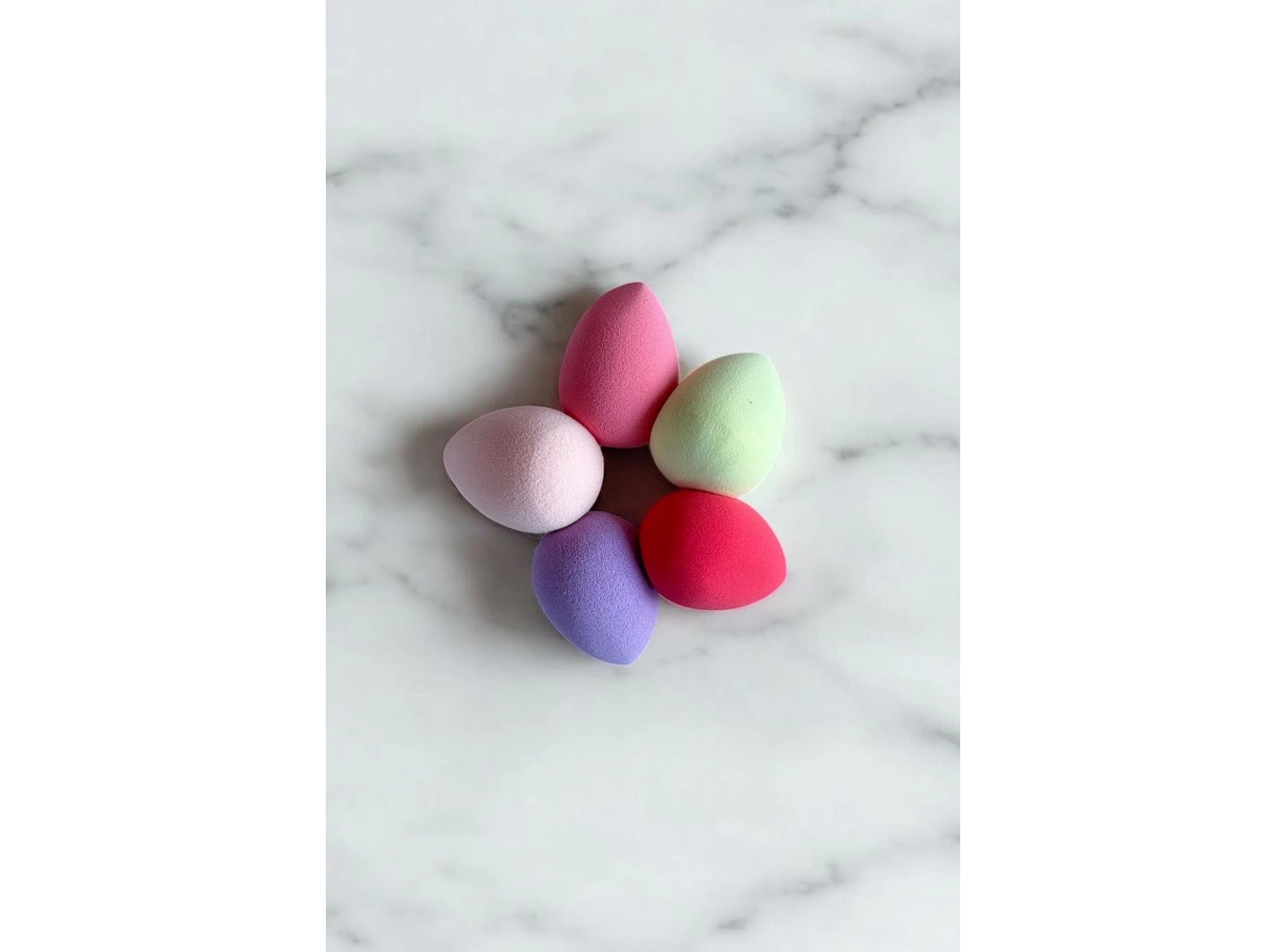 6lı Karışık Renk Şemsiye Figürlü  Makyaj Süngeri Set