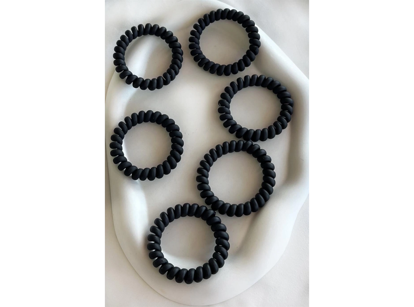 6lı Siyah Renk Helezon Lastik Toka