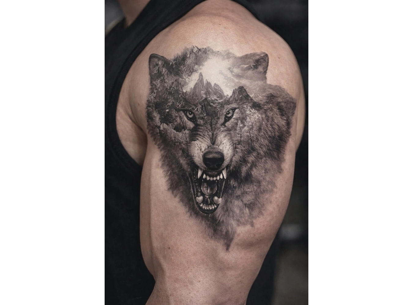 Geçici Kurt Figürlü Dövme Tattoo