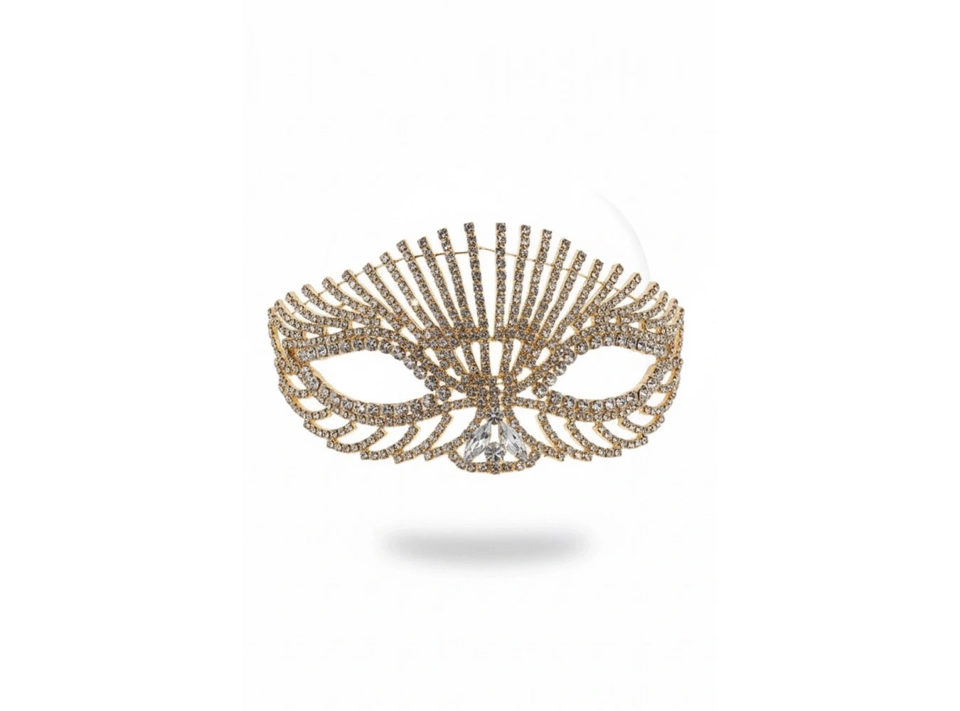 Altın Renk Taş Detaylı Tasarım Parti Maskesi