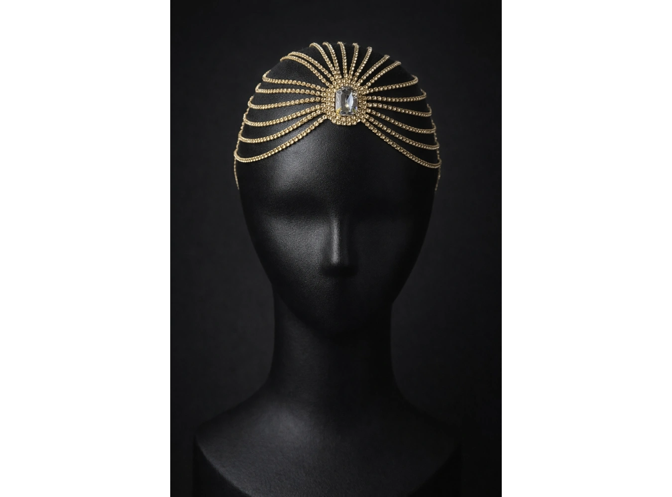 Altın Renk Taş Detaylı Saç Aksesuarı/Kına Aksesuarı