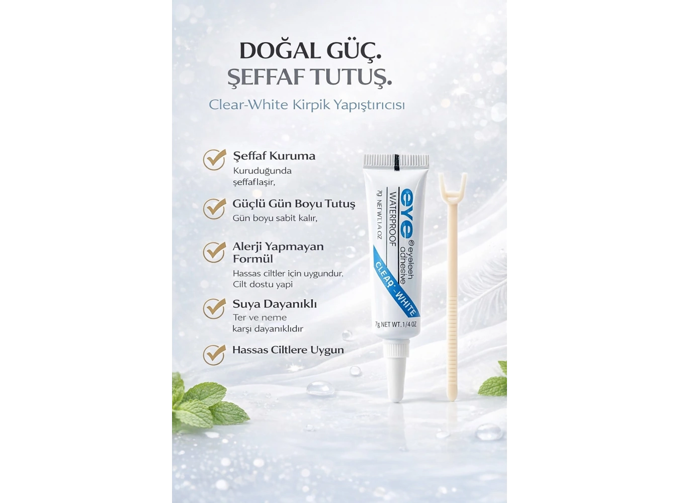 Siyah Renk Profesyonel Kirpik Yapıştırıcısı