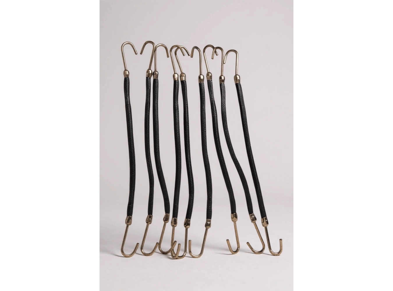 Siyah Renk 9lu Kancalı Lastik Toka Set