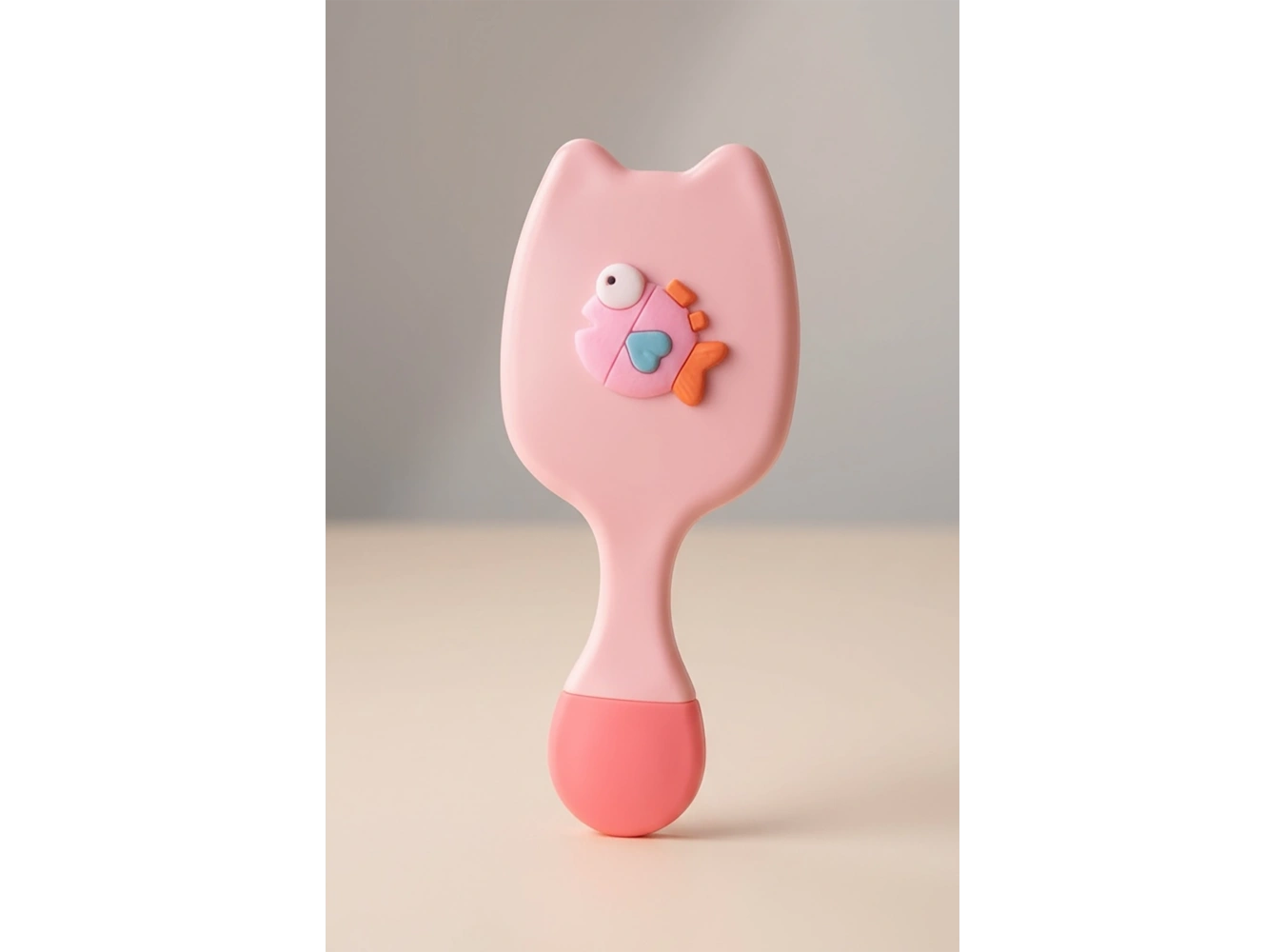 Pembe Renk Balık Figürlü Saç Tarama Fırçası/ Tarak