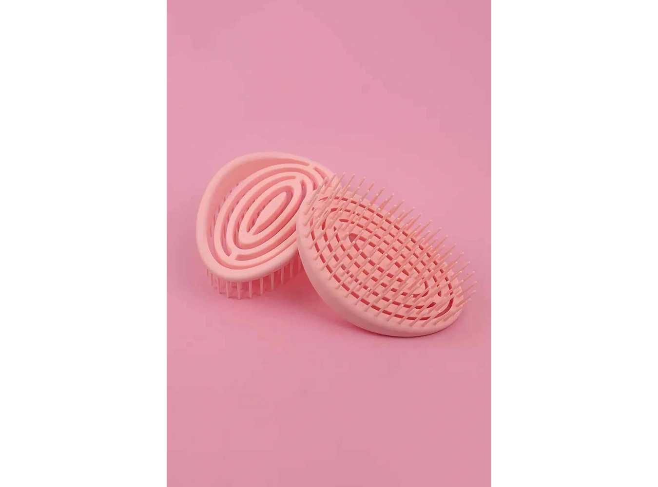 Pembe Renk Taşınabilir Saç Tarama Fırçası/ Tarak