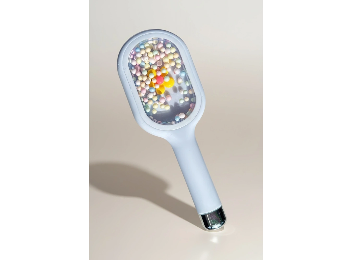 Mavi Renk Çiçek Detaylı Saç Tarama Fırçası/ Tarak