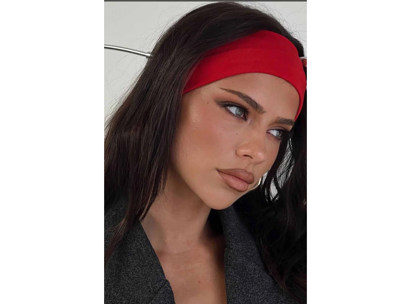 Kırmızı Renk Geniş Saç Bandı