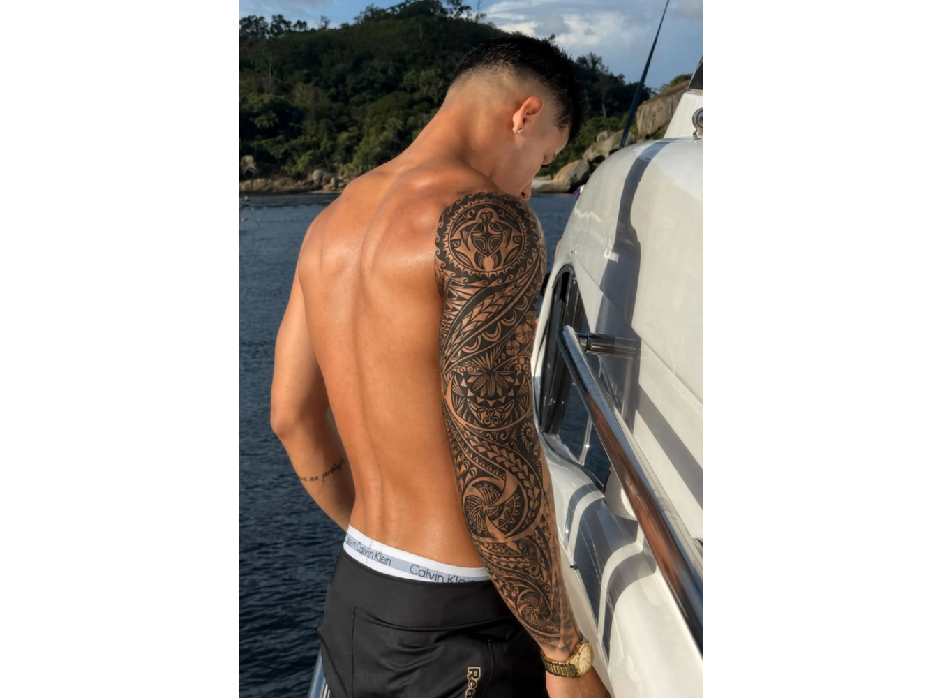 Tribal Figürlü 12 Saat Sonra Kararan Geçici Kol Dövme Tattoo