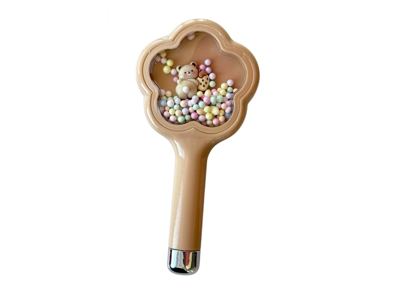 Açık Kahve Renk Ayıcık Detaylı Saç Tarama Fırçası/ Tarak