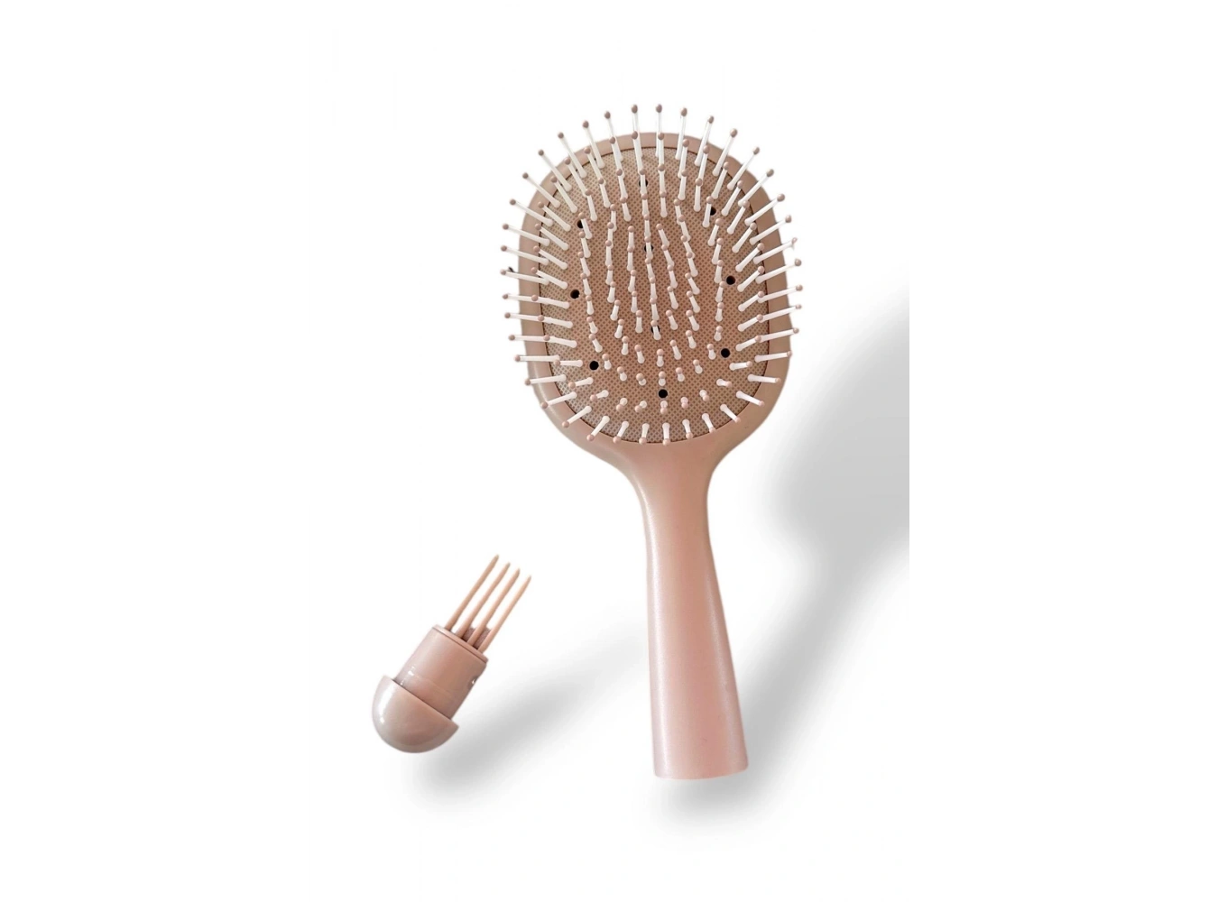 Açık Kahve Renk Charm Takılabilen Saç Tarama Fırçası/ Tarak