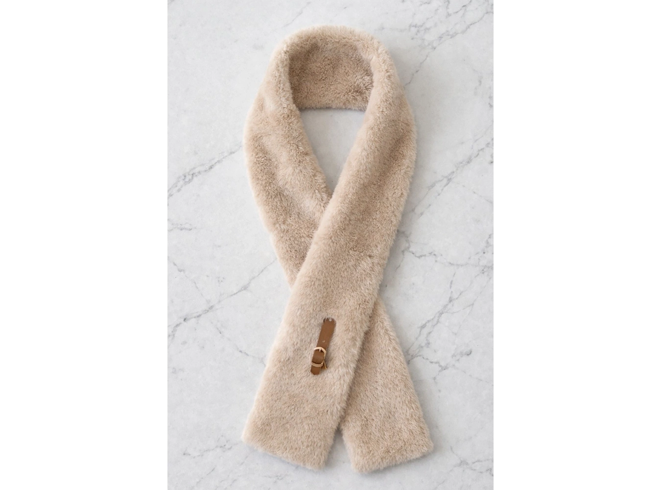 Açık Kahve Renk Çocuk Peluş Atkı