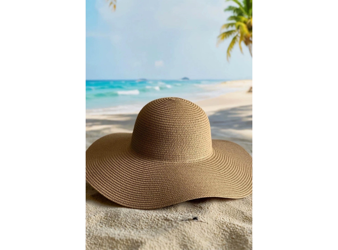 Açık Kahve Renk Hasır Şapka