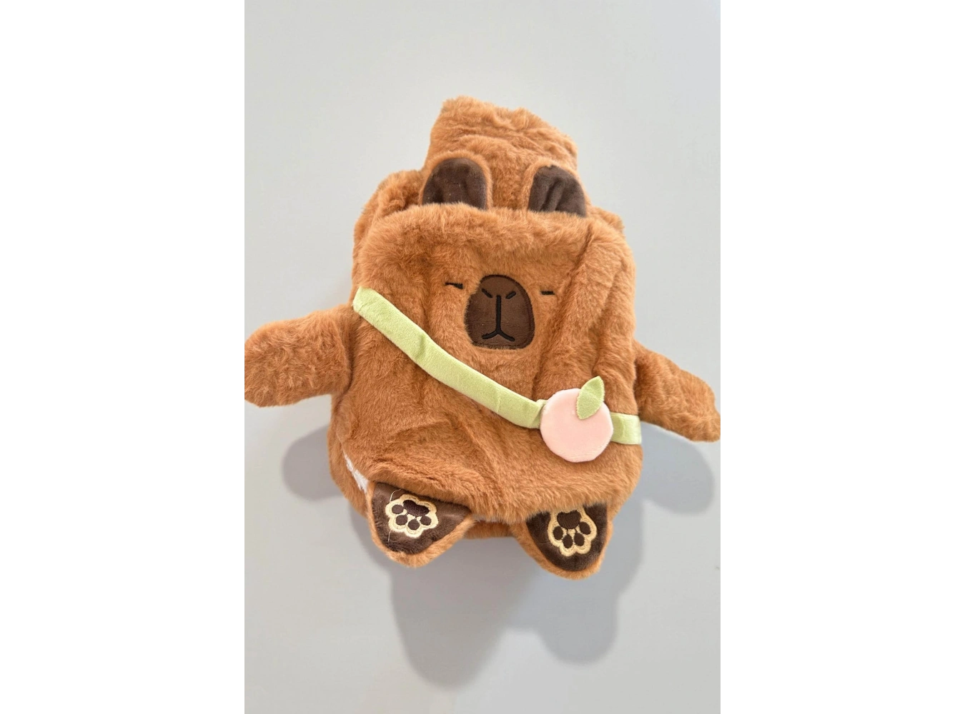 Açık Kahve Renk Kapibara Figürlü Peluş Sıcak Su Torbası