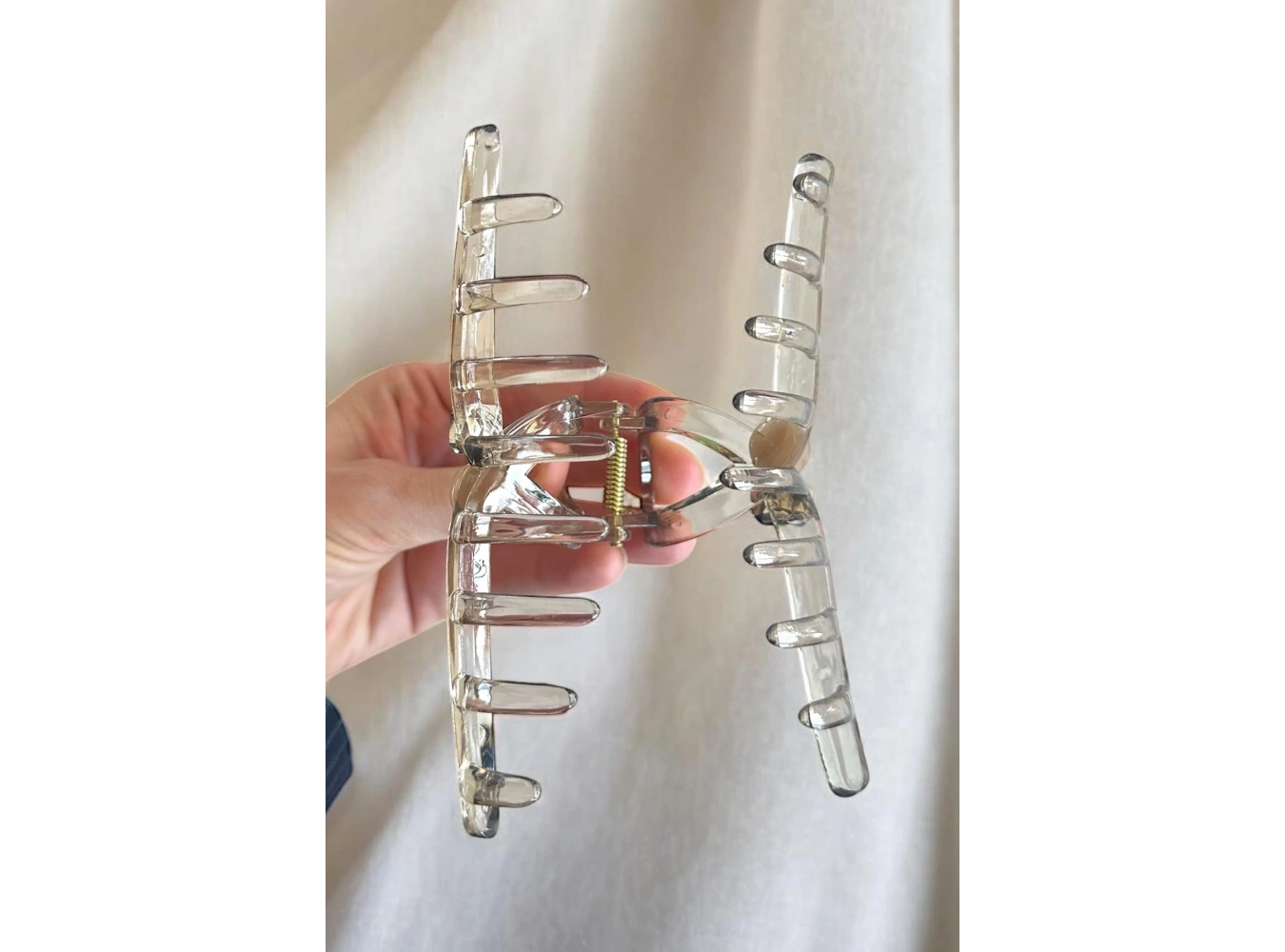 Açık Kahve Renk Taş Detaylı Mandal Toka