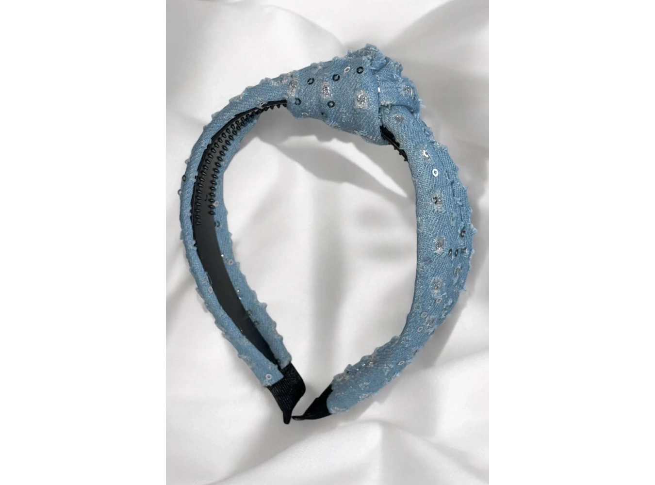 Açık Mavi Renk Kot Detaylı Taç