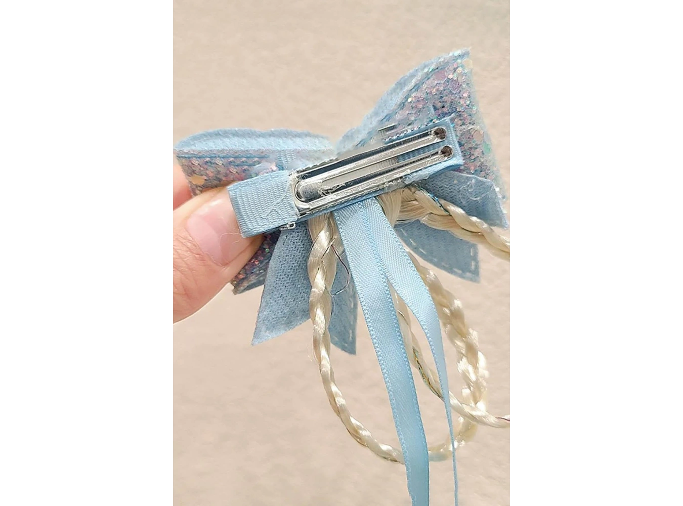 Açık Mavi Renk Kurdele Figürlü 2li Yan Toka