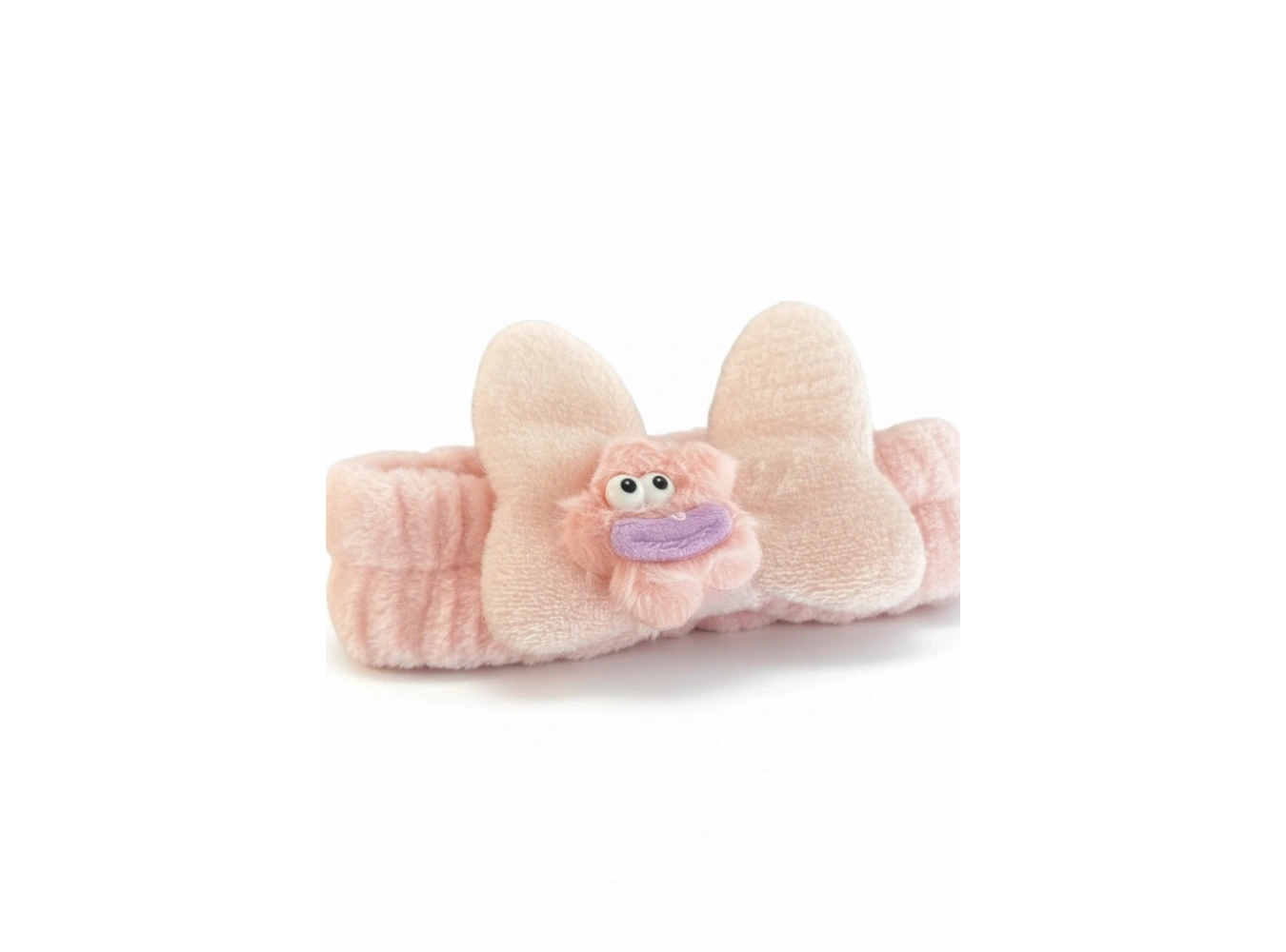 Açık Pembe Renk Canavar Figürlü Peluş Saç Bandı